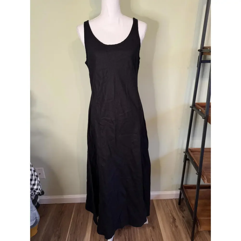 NWT! Madewell Scoopneck Sleeveless Midi Dress in 100% Linen Size 6 - Picture 2 of 9